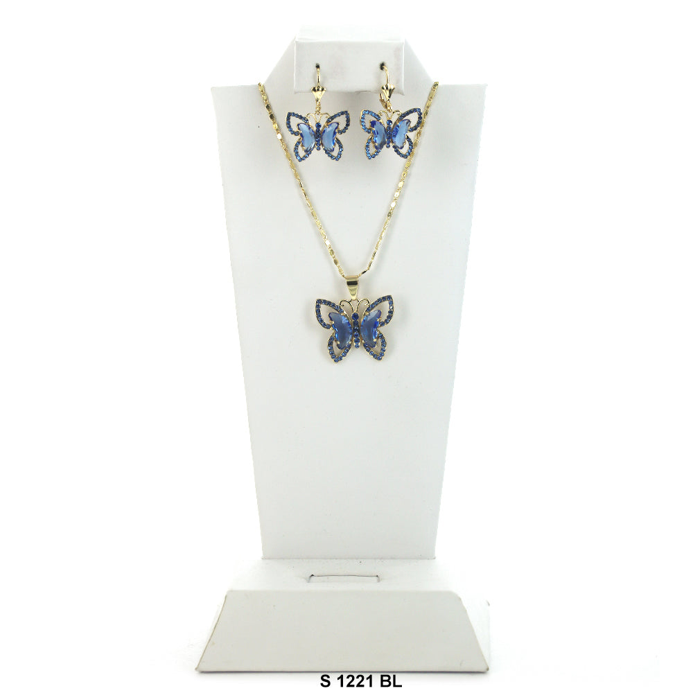 Conjunto Collar Mariposa S 1221 BL