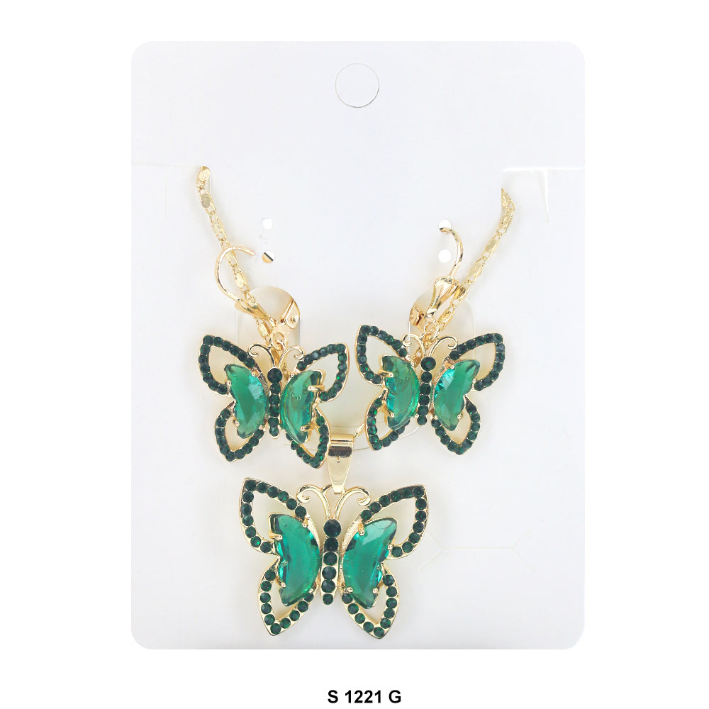 Butterfly Necklace Set S 1221 GR