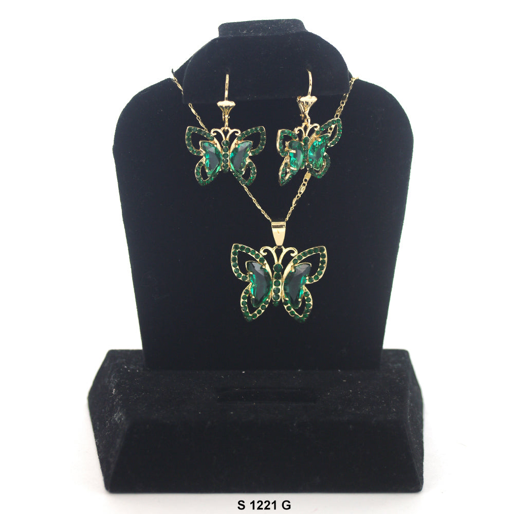 Butterfly Necklace Set S 1221 GR