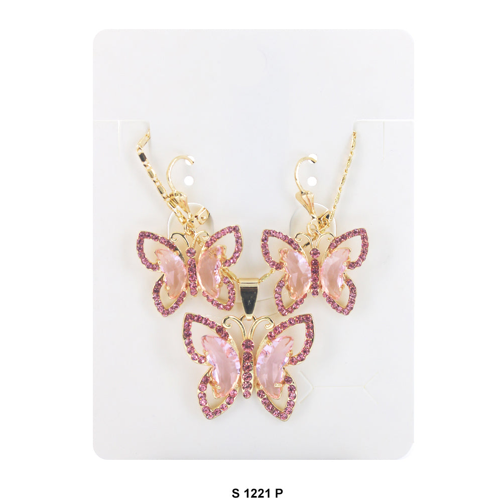 Butterfly Necklace Set S 1221 P