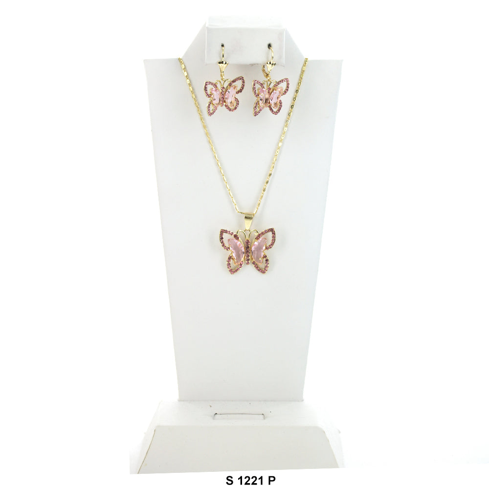 Butterfly Necklace Set S 1221 P