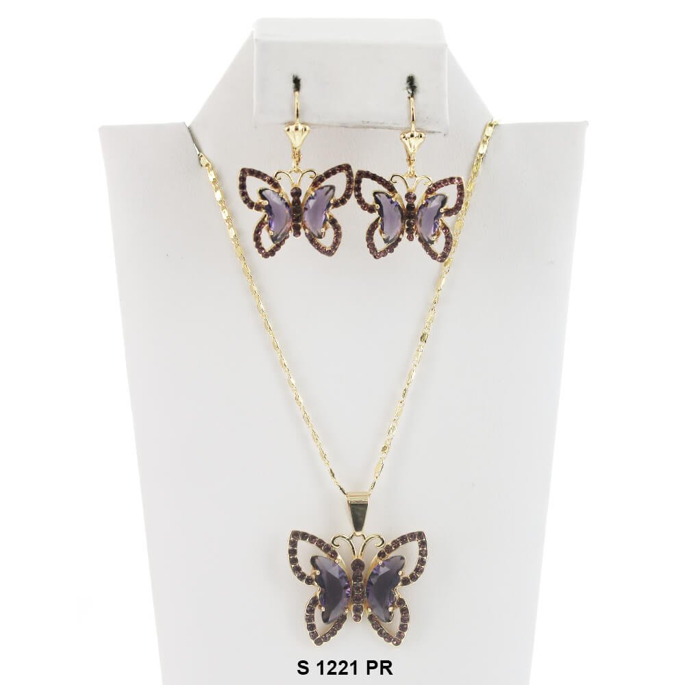 Butterfly Necklace Set S 1221 PR