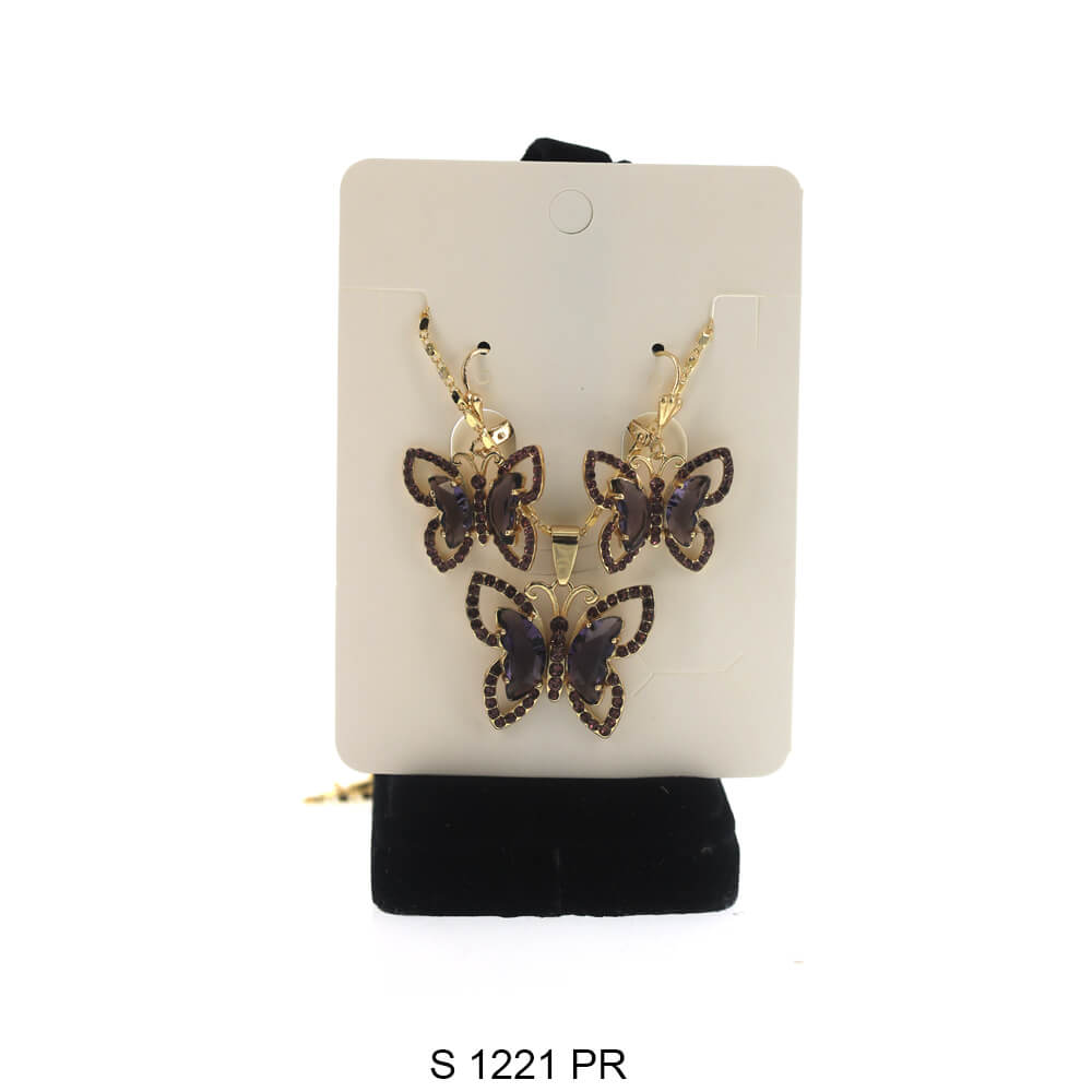 Butterfly Necklace Set S 1221 PR