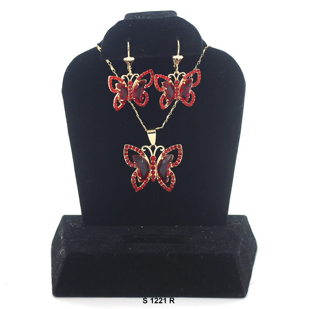 Butterfly Necklace Set S 1221 R