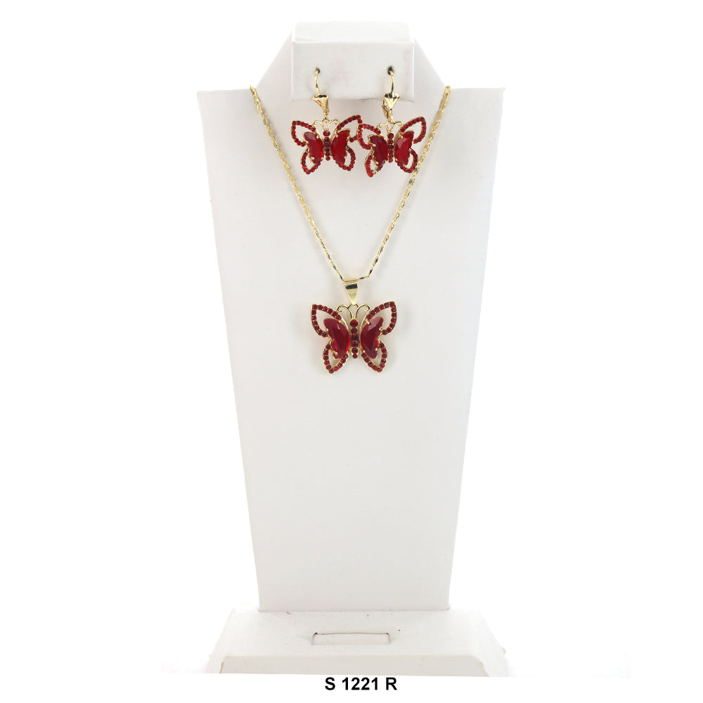 Butterfly Necklace Set S 1221 R