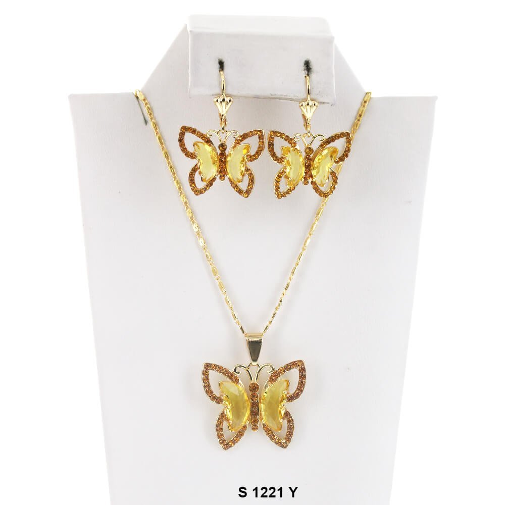 Butterfly Necklace Set S 1221 Y