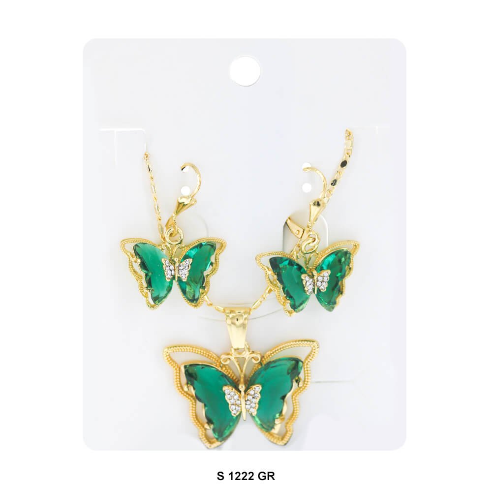 Butterfly Necklace Set S 1222 GR