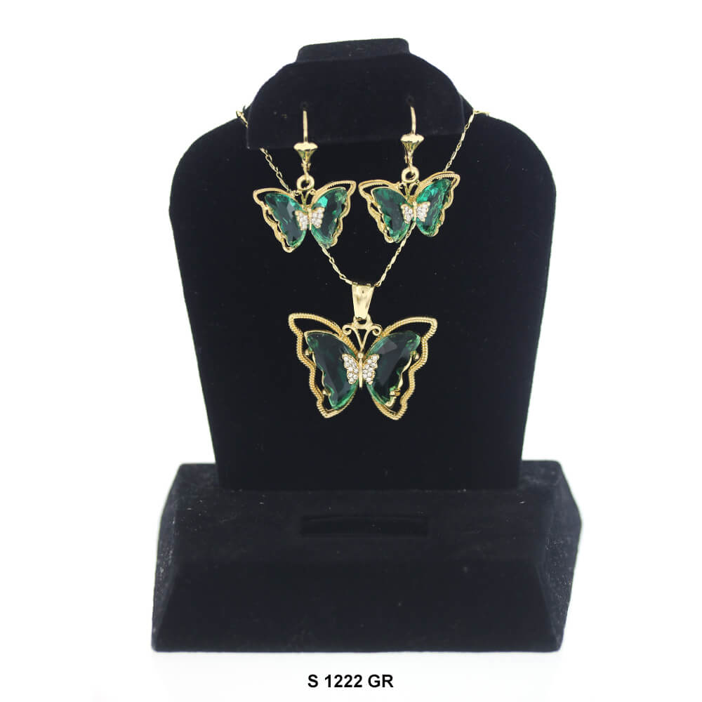 Butterfly Necklace Set S 1222 GR