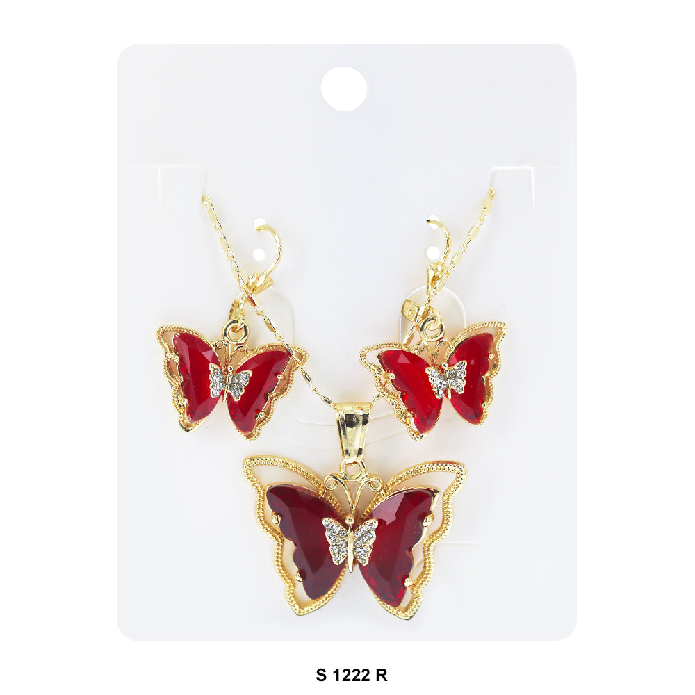 Butterfly Necklace Set S 1222 R