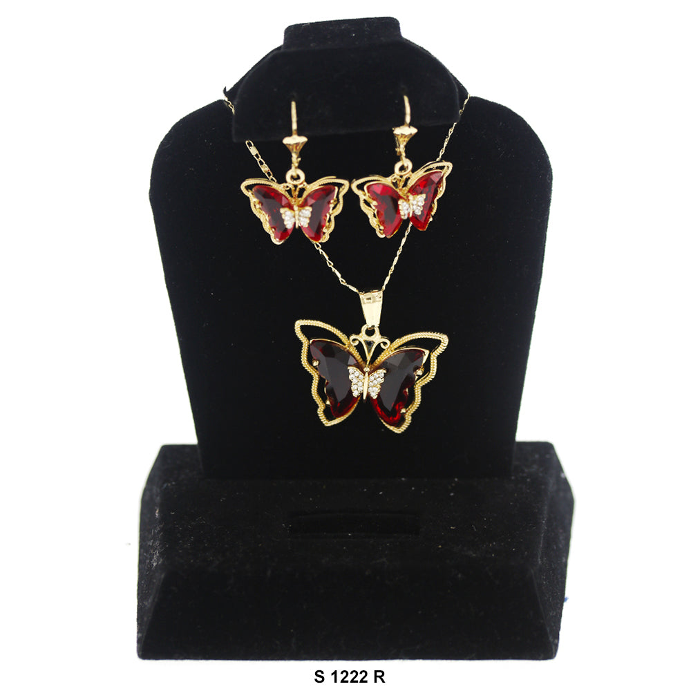 Butterfly Necklace Set S 1222 R