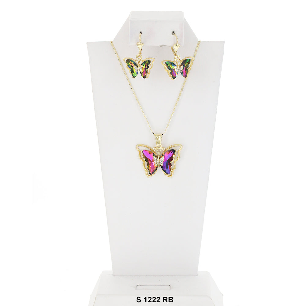 Butterfly Necklace Set S 1222  RB