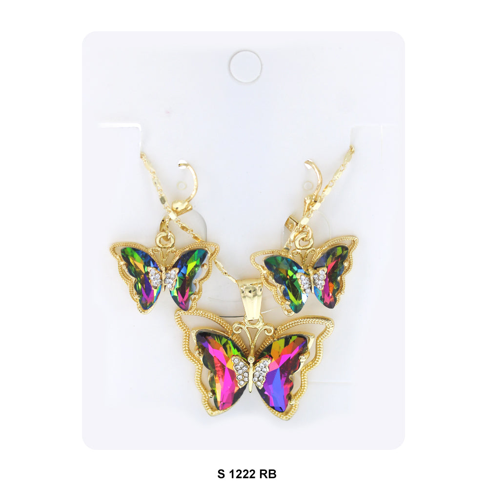 Butterfly Necklace Set S 1222  RB