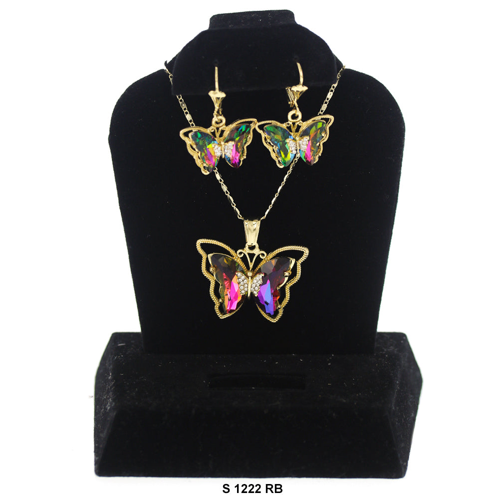 Butterfly Necklace Set S 1222  RB