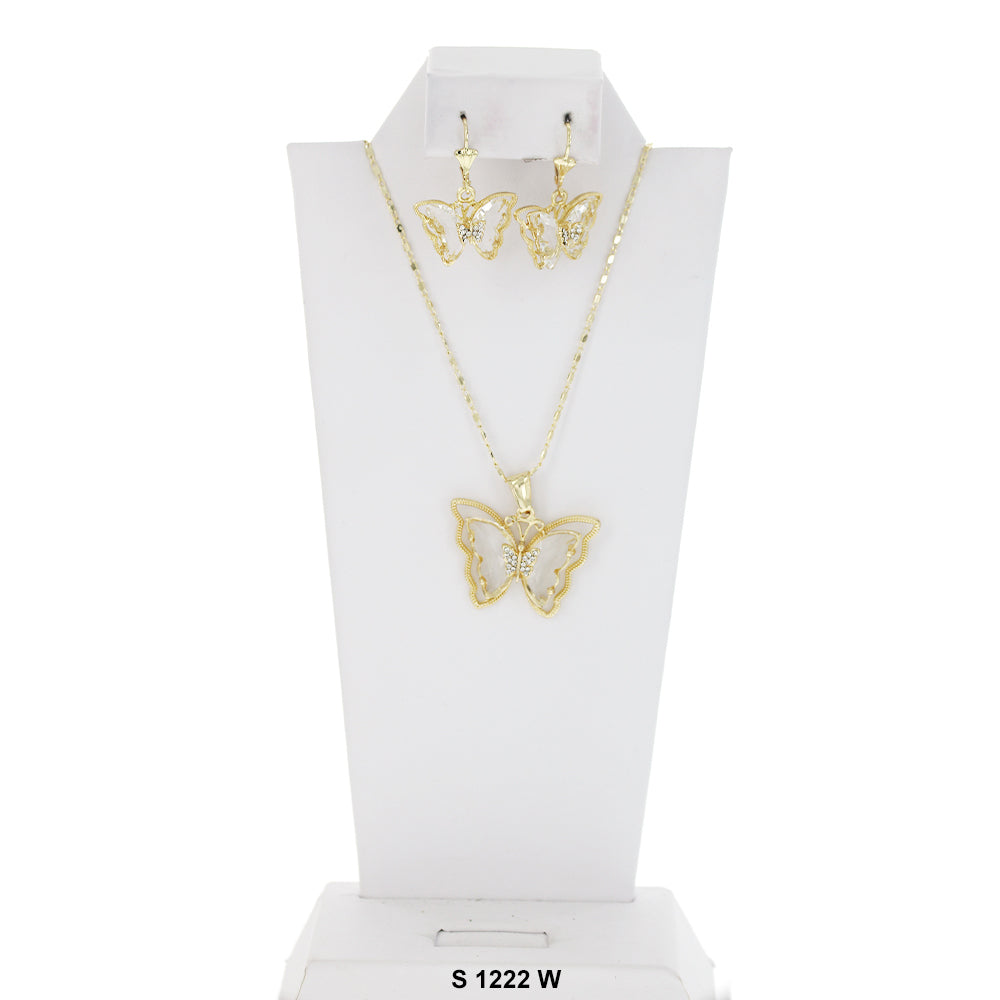 Butterfly Necklace Set S 1222 W