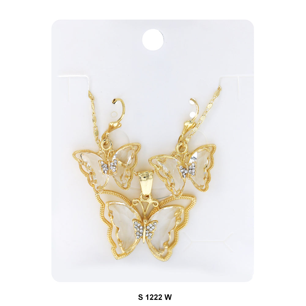 Butterfly Necklace Set S 1222 W