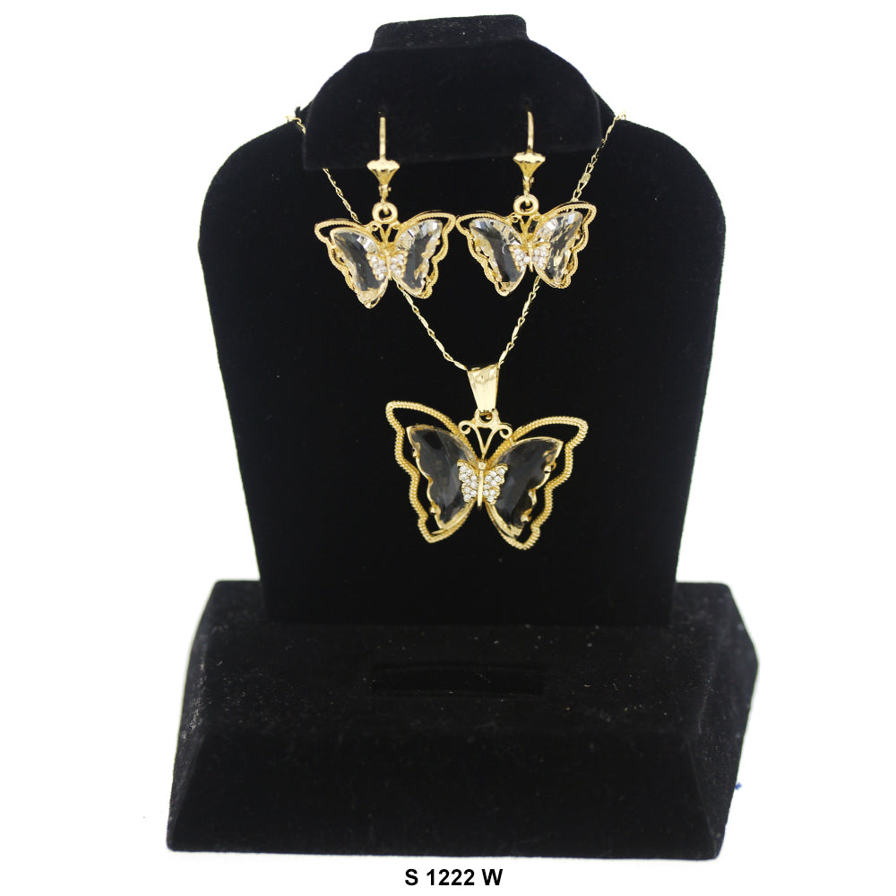 Butterfly Necklace Set S 1222 W