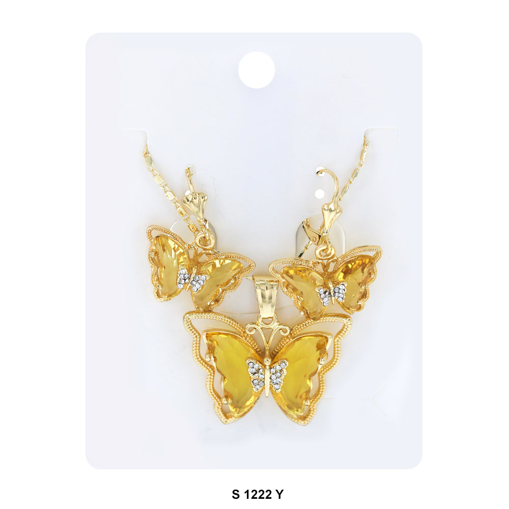 Butterfly Necklace Set S 1222 Y