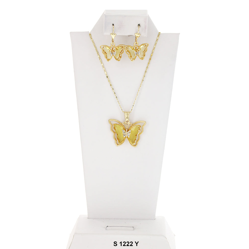 Butterfly Necklace Set S 1222 Y