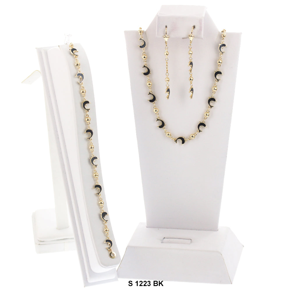 Dolphin Necklace Set S 1223 BK