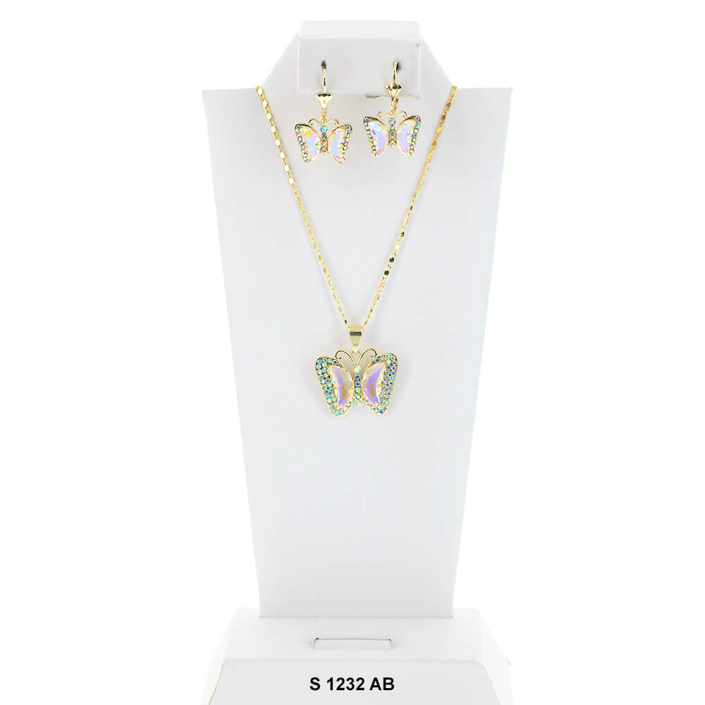 Butterfly Necklace Set S 1232 AB