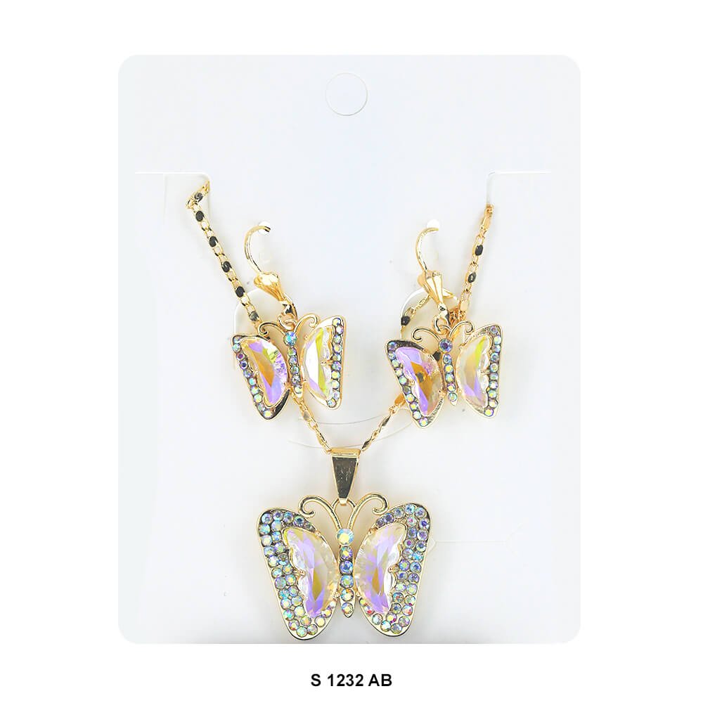 Butterfly Necklace Set S 1232 AB