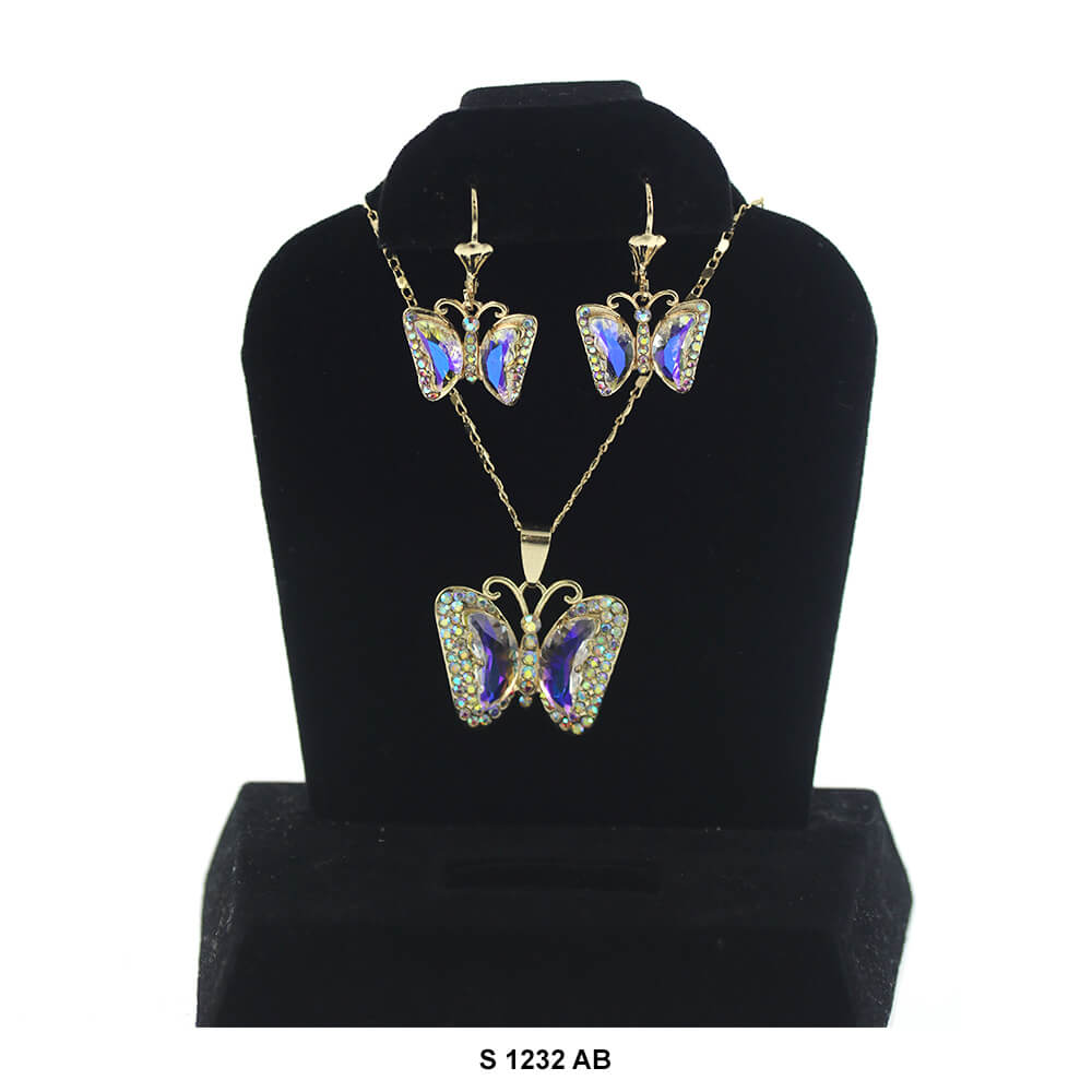 Butterfly Necklace Set S 1232 AB