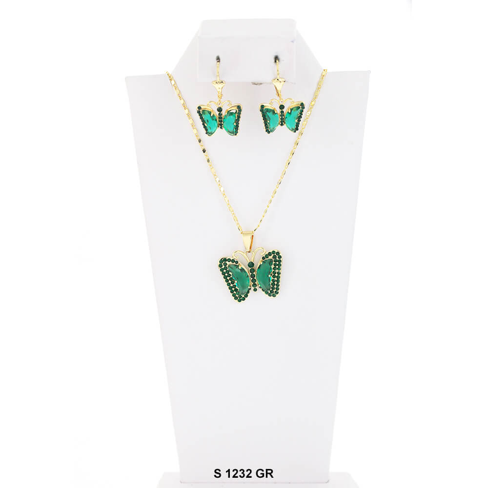 Butterfly Necklace Set S 1232 GR