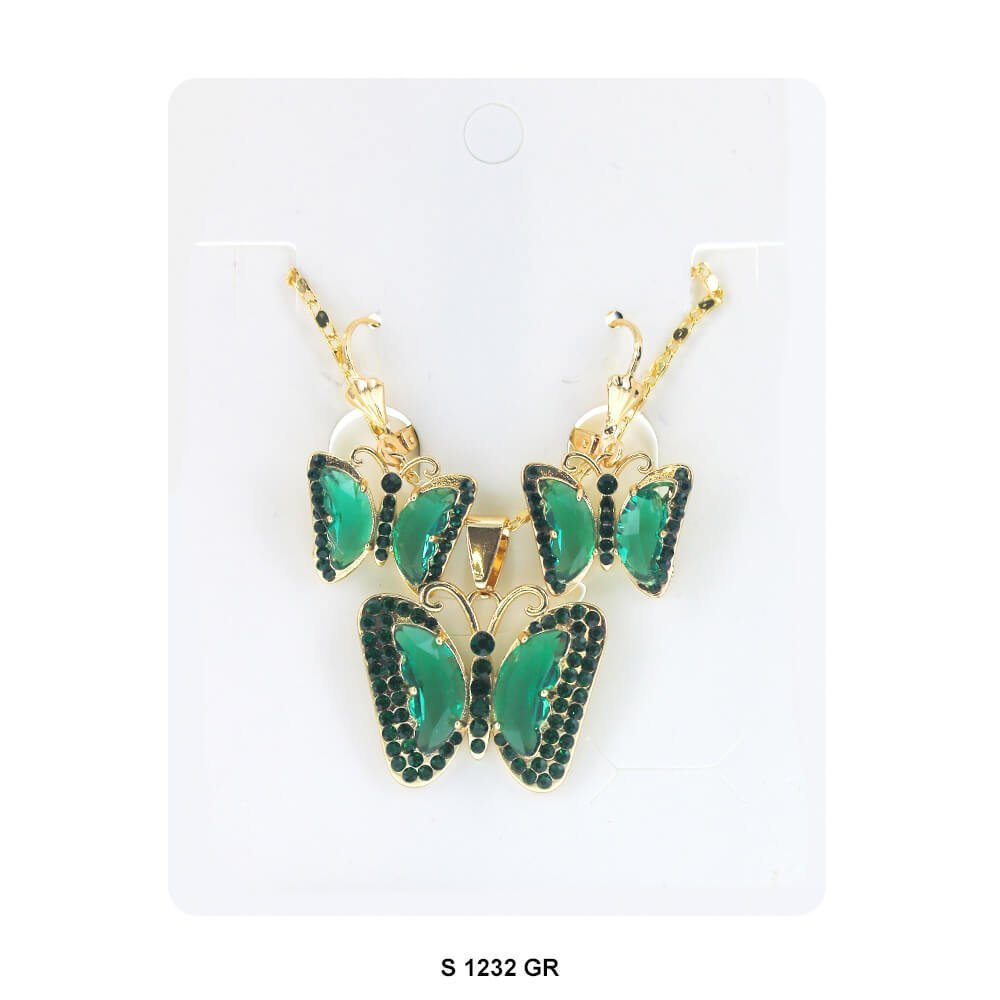 Butterfly Necklace Set S 1232 GR