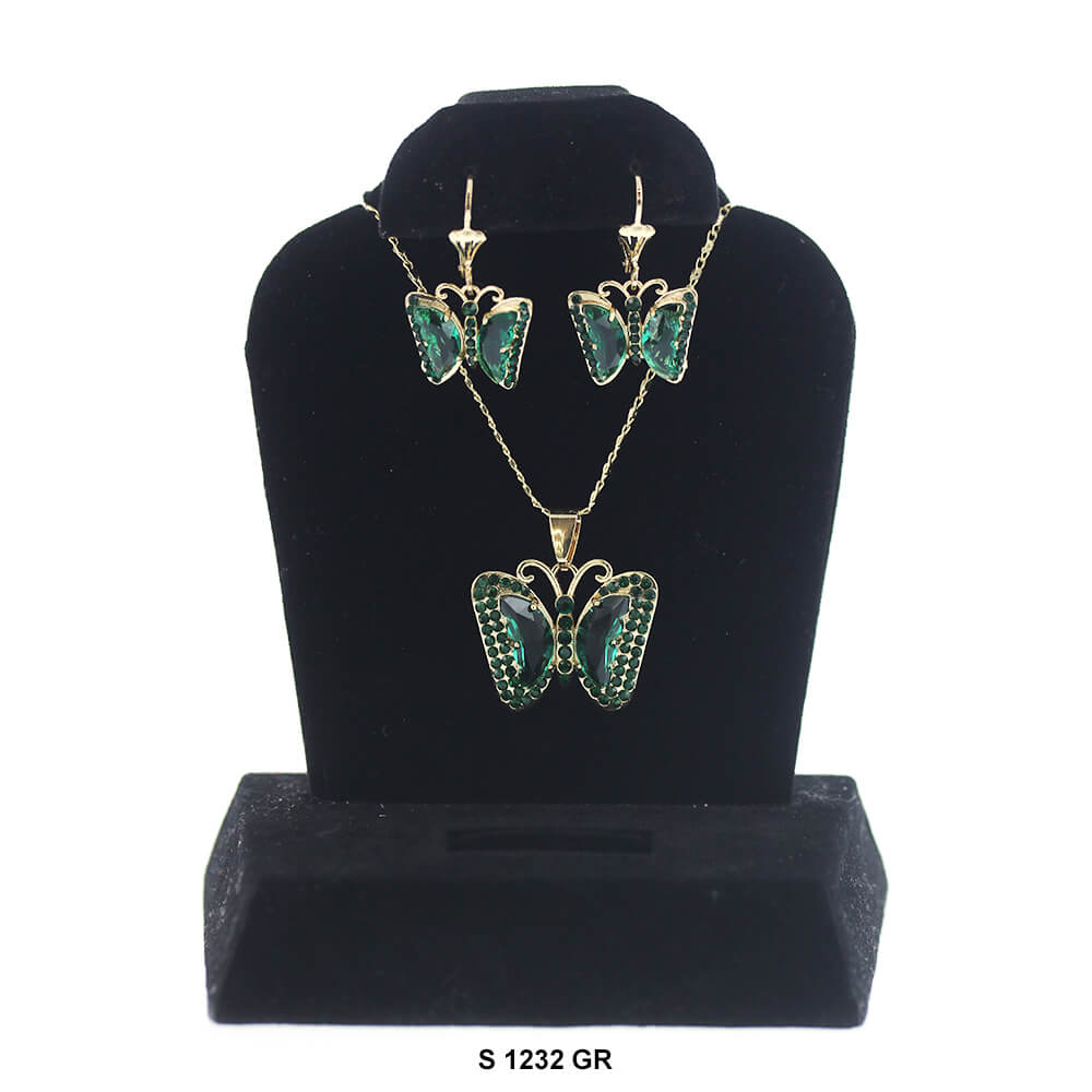 Butterfly Necklace Set S 1232 GR