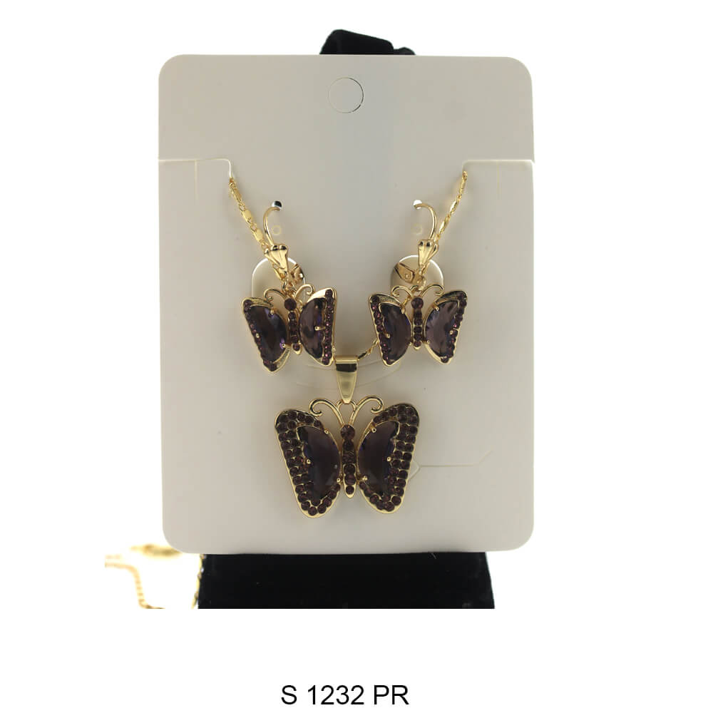 Butterfly Necklace Set S 1232 PR