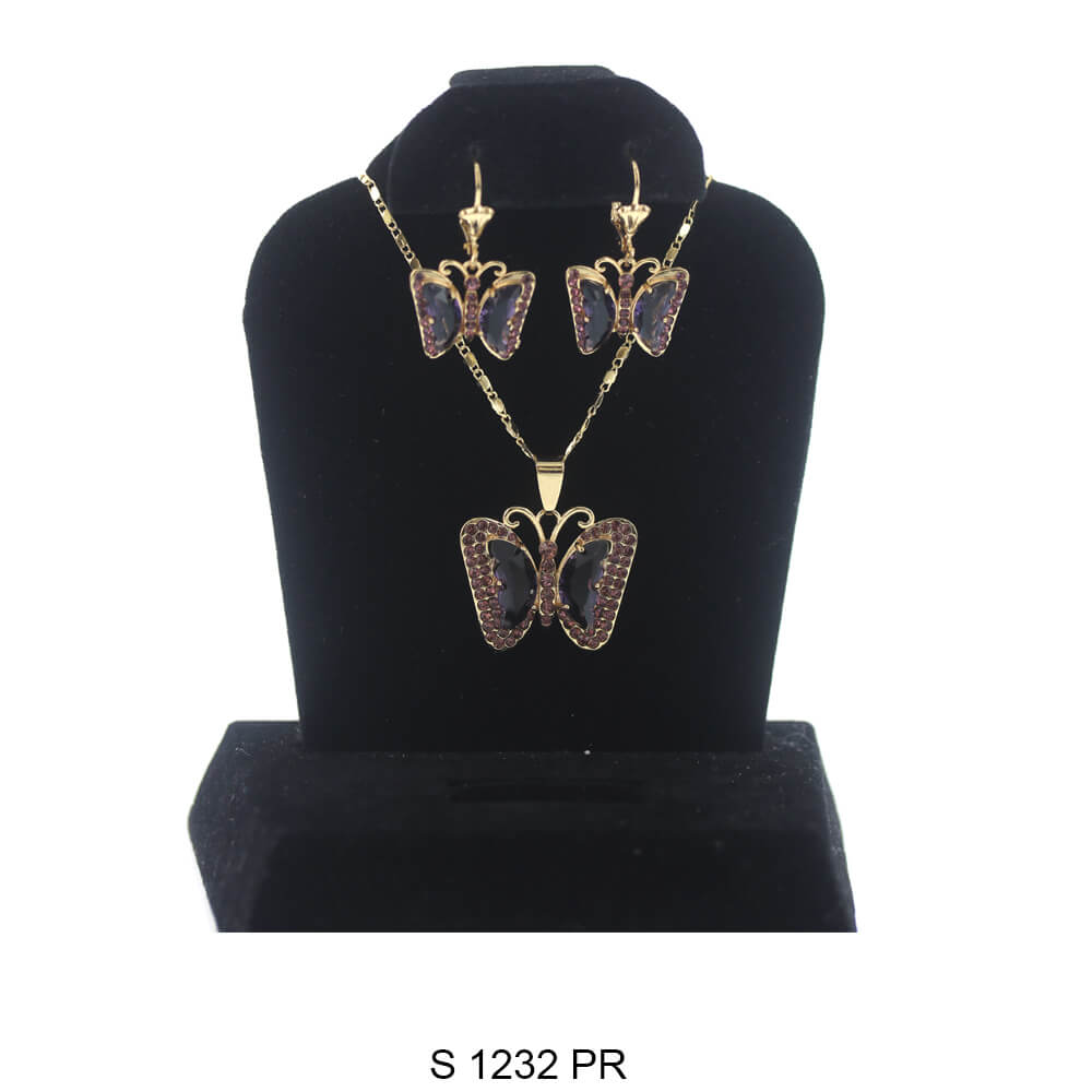 Butterfly Necklace Set S 1232 PR