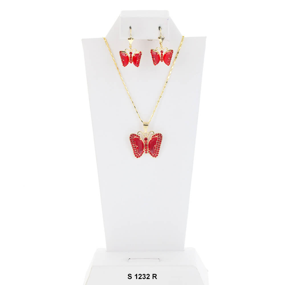 Butterfly Necklace Set S 1232 R