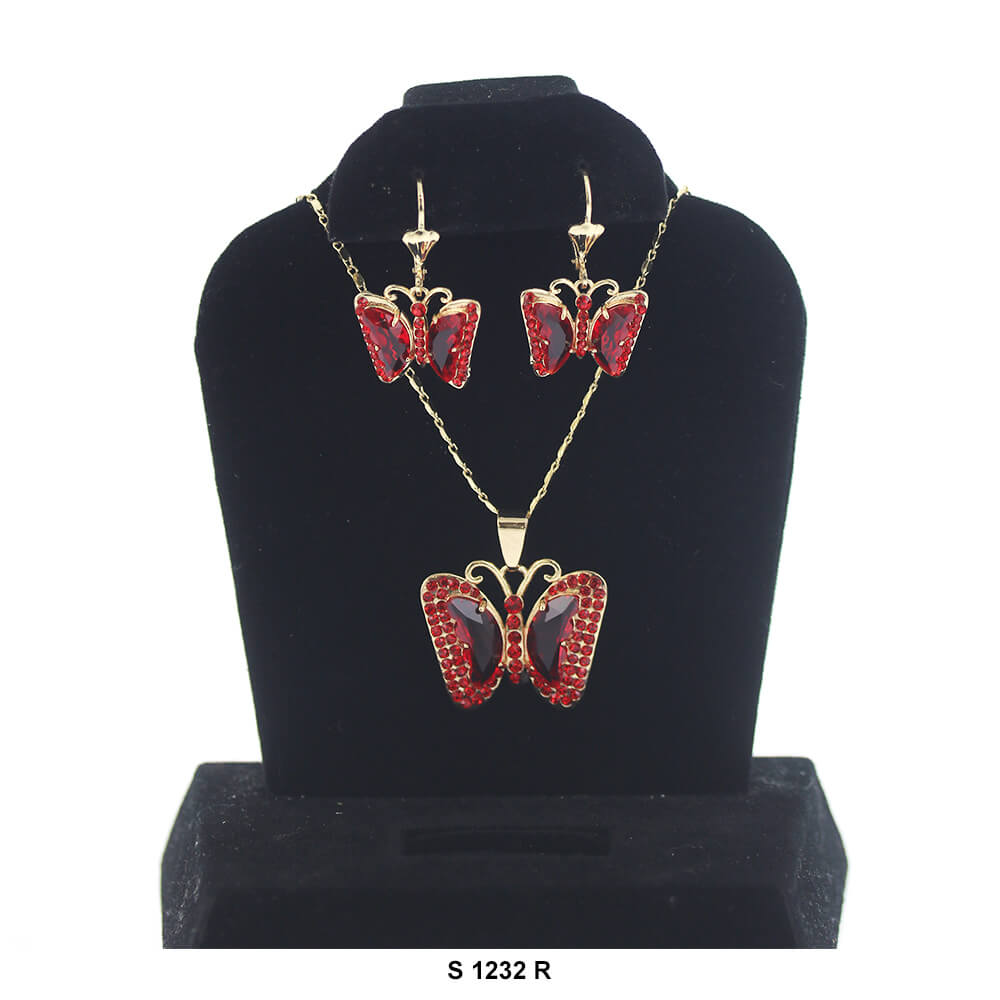 Butterfly Necklace Set S 1232 R