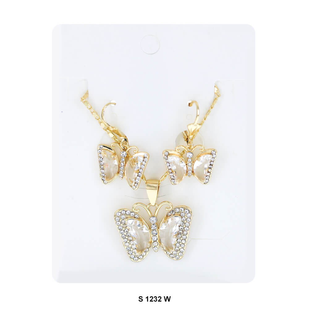 Butterfly Necklace Set S 1232 W