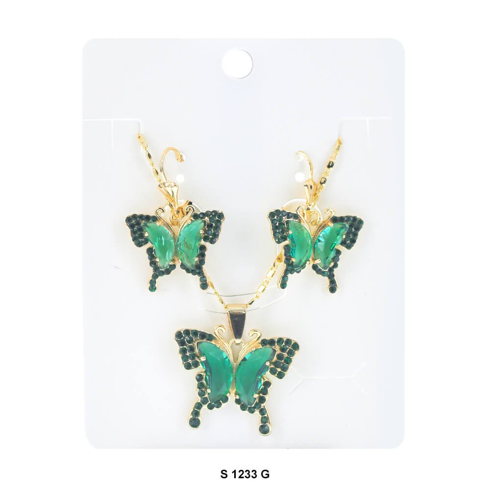 Butterfly Necklace Set S 1233 GR