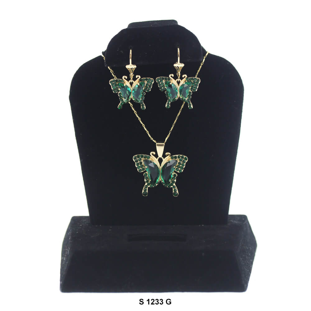 Butterfly Necklace Set S 1233 GR