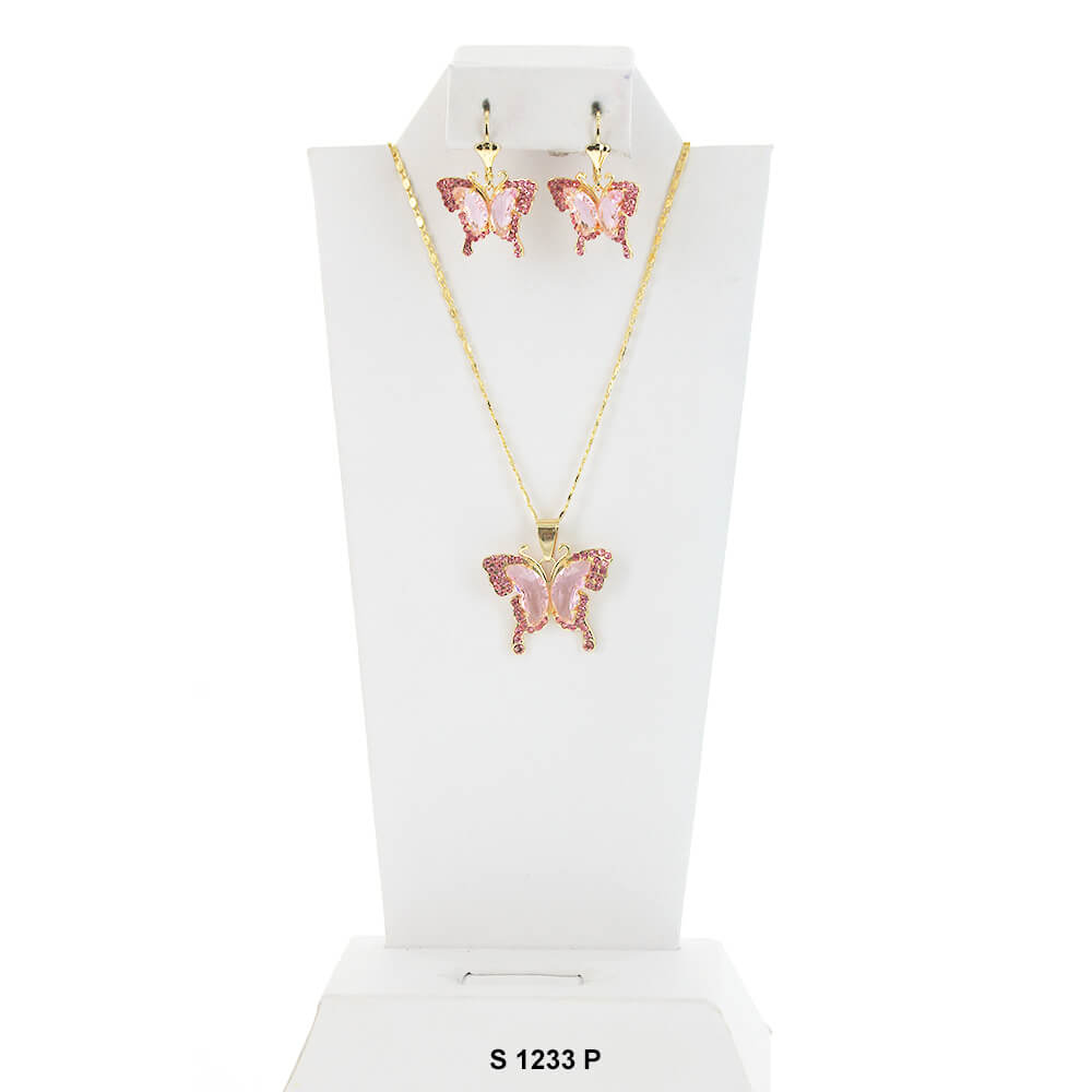 Butterfly Necklace Set S 1233 P