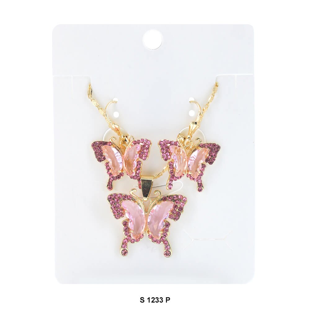 Butterfly Necklace Set S 1233 P