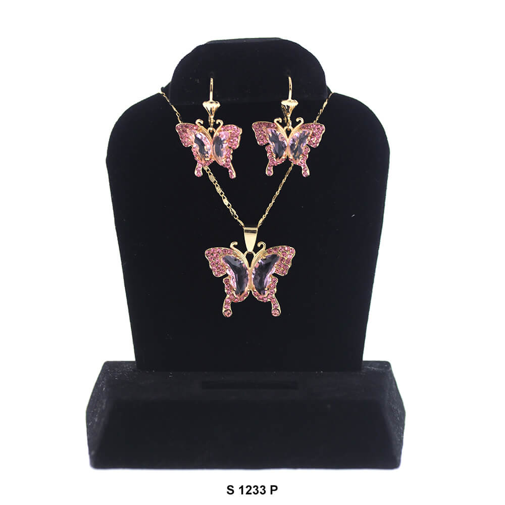 Butterfly Necklace Set S 1233 P