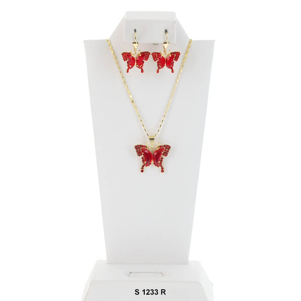 Butterfly Necklace Set S 1233 R