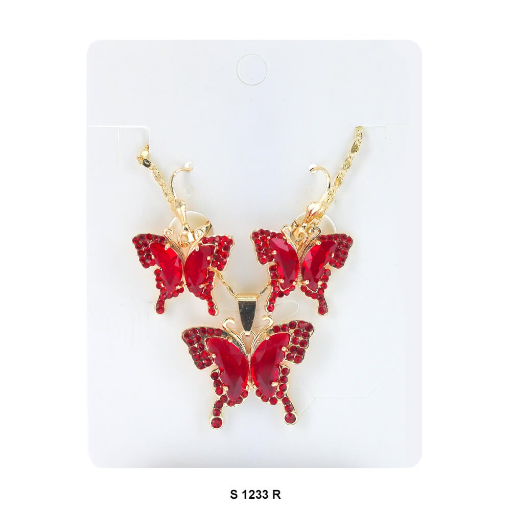 Butterfly Necklace Set S 1233 R