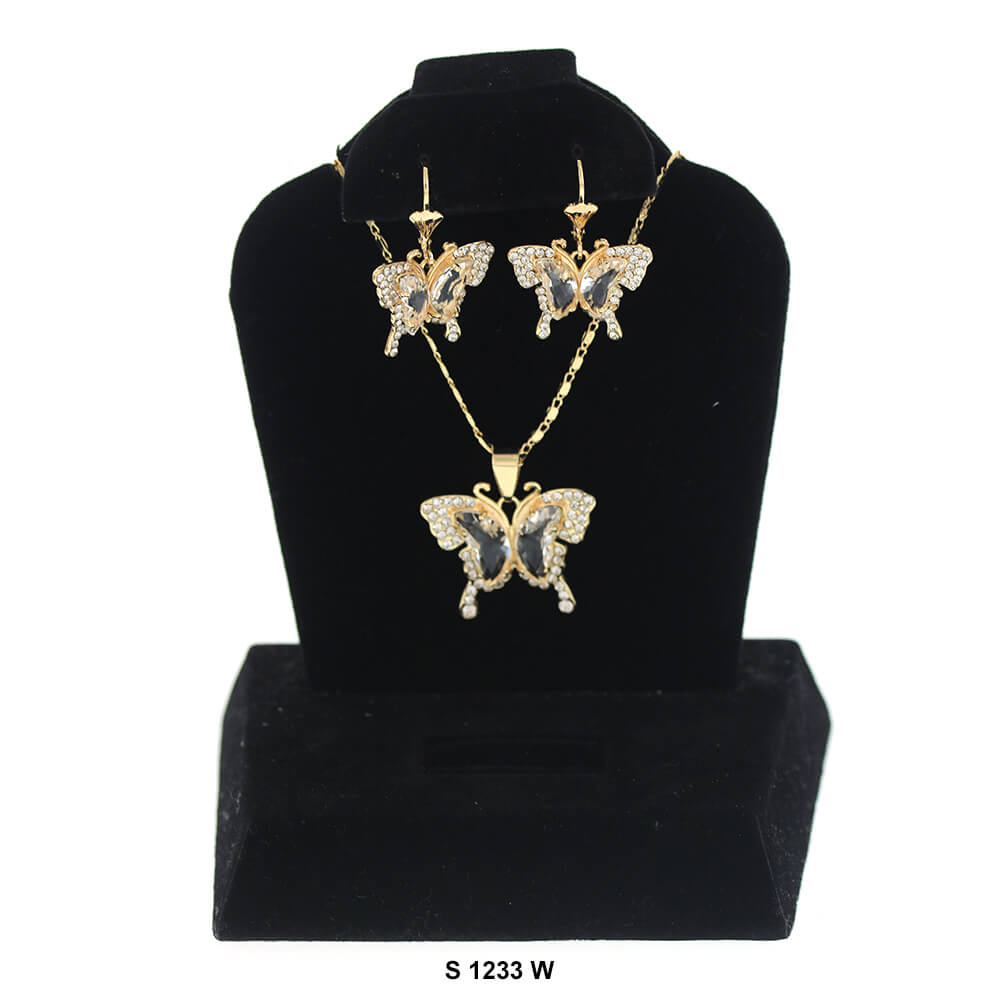 Butterfly Necklace Set S 1233 W