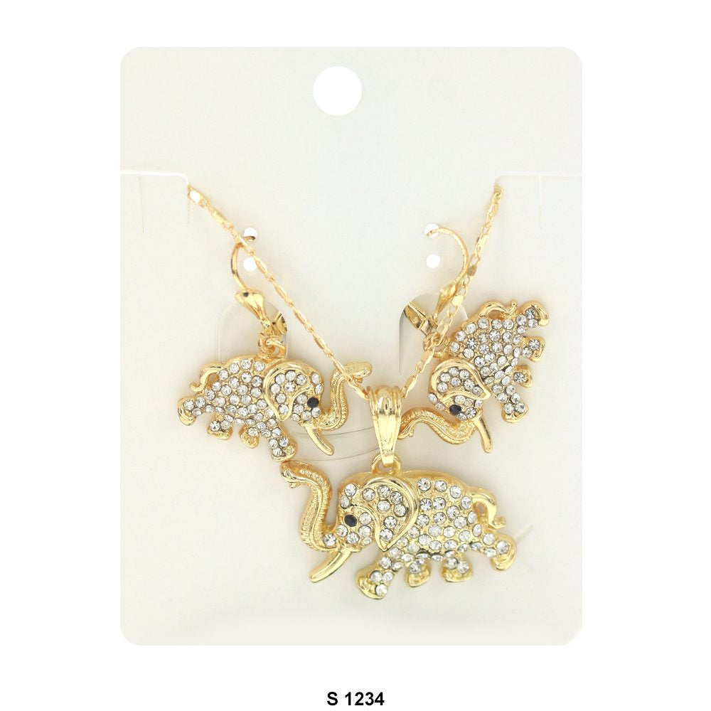 Elephant Necklace Set S 1234