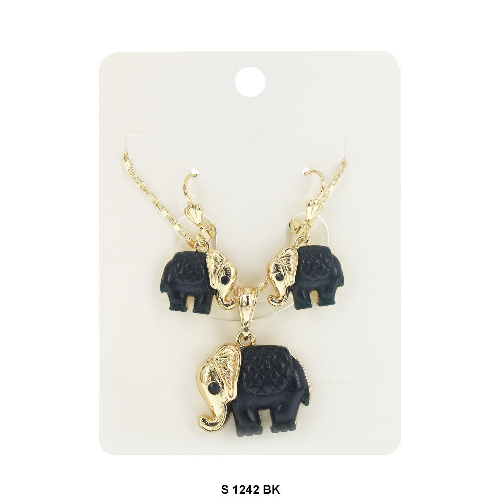 Elephant Necklace Set S 1242 BK