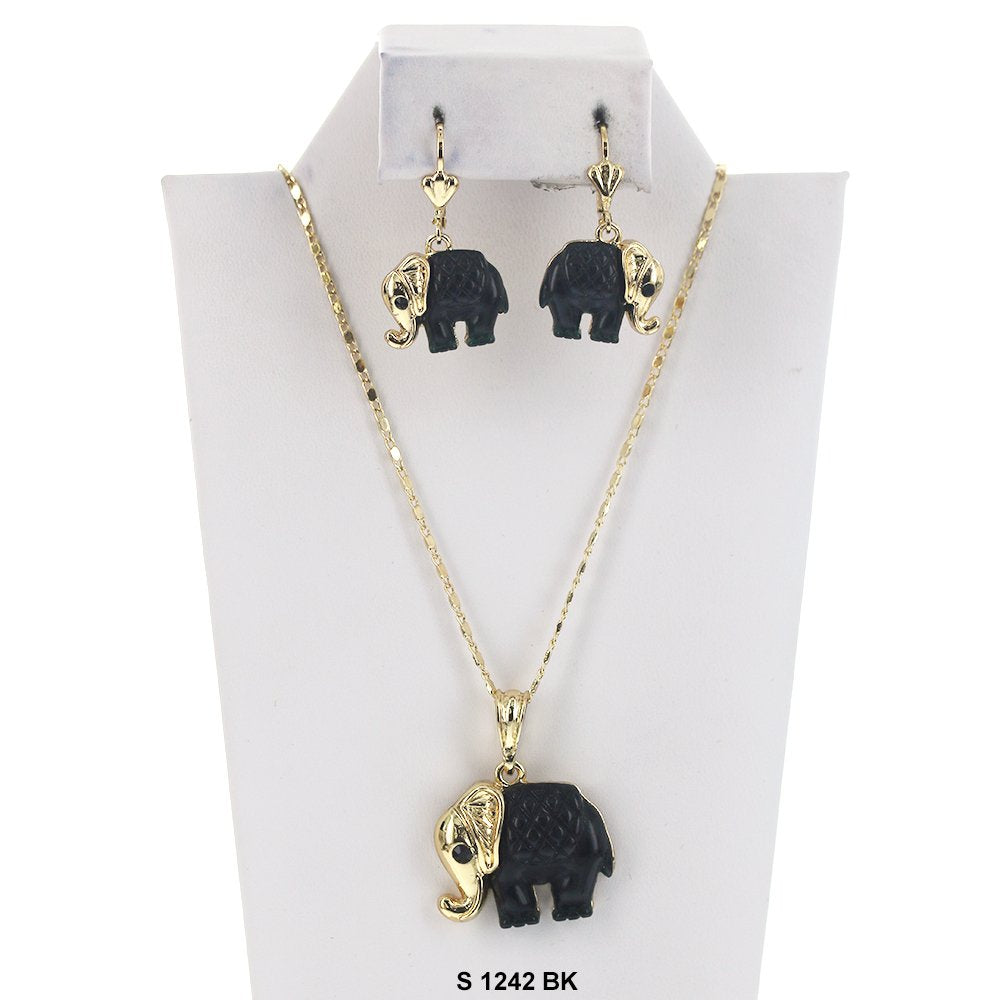 Elephant Necklace Set S 1242 BK