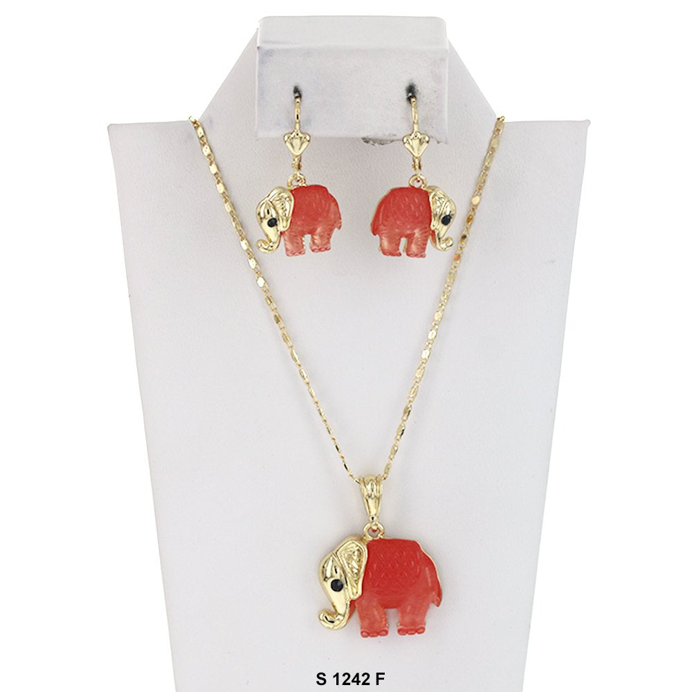 Juego de collar con elefante S 1242 F