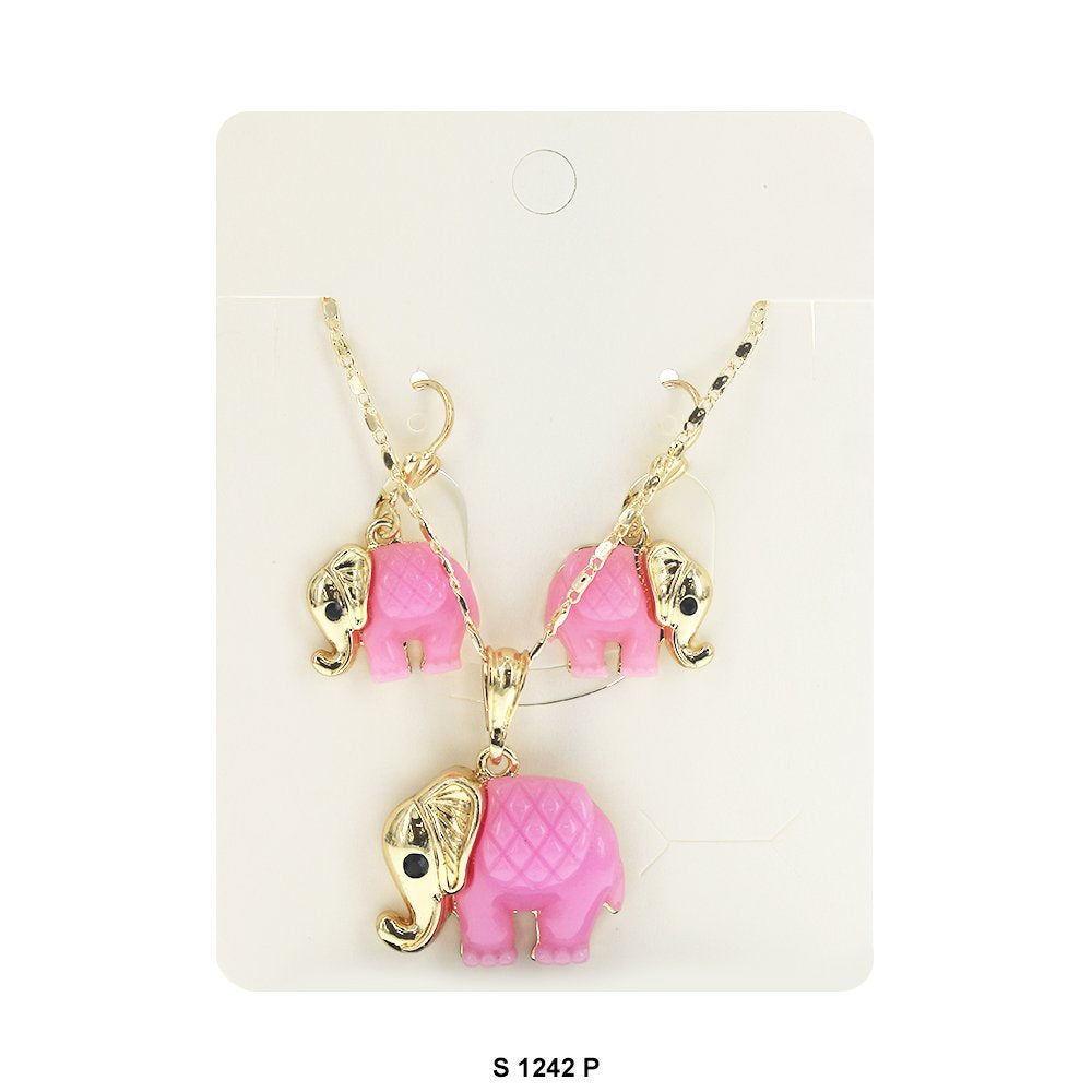 Elephant Necklace Set S 1242 P