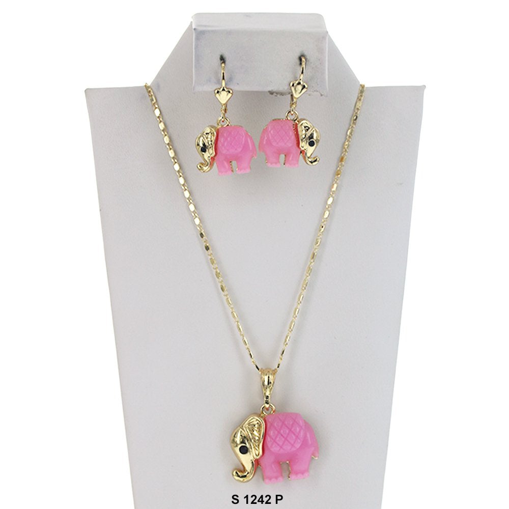 Elephant Necklace Set S 1242 P