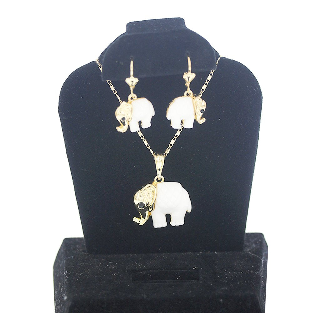 Juego de collar con elefante S 1242 W