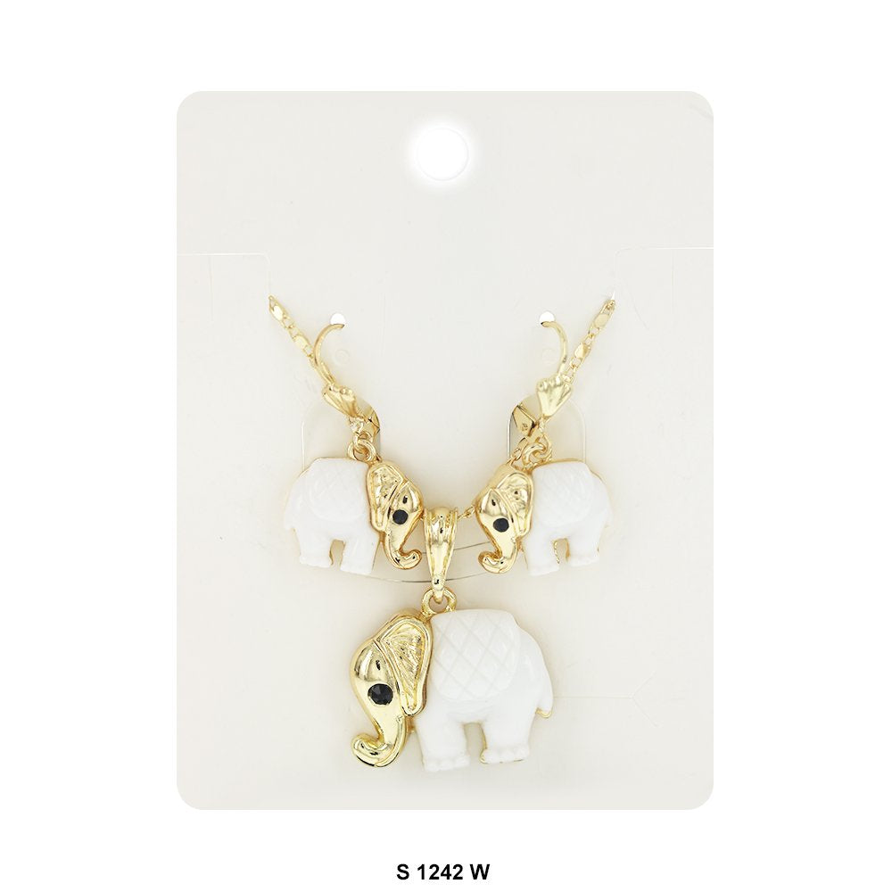 Elephant Necklace Set S 1242 W